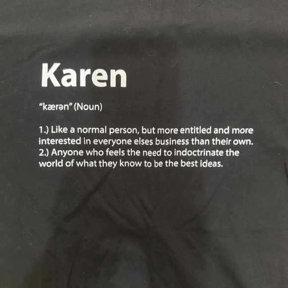 Gildan “Karen Definition” Graphic Tee Black Regular - Picture 3 of 7